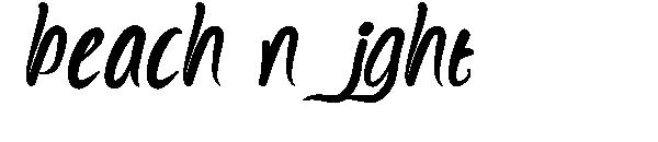 beach night字体