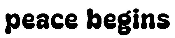 peace begins字体