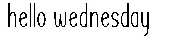 Hello wednesday字体