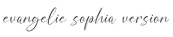 evangelie sophia version字体