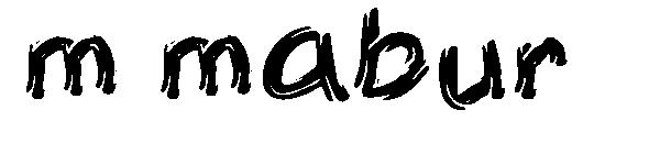 m mabur字体