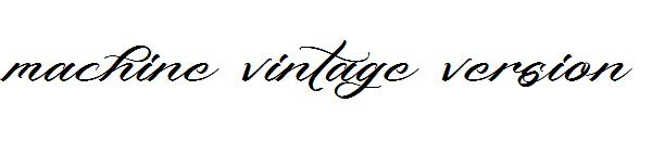 machine vintage version字体