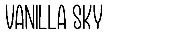 vanilla sky字体