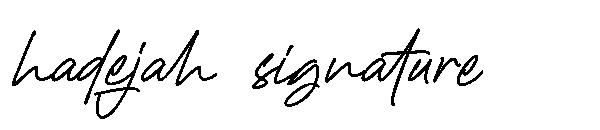 Hadejah signature字体