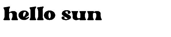 hello sun字体