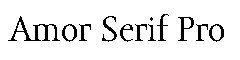 Amor Serif Pro字体