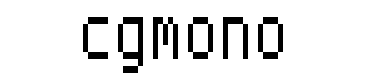 Cgmono字体