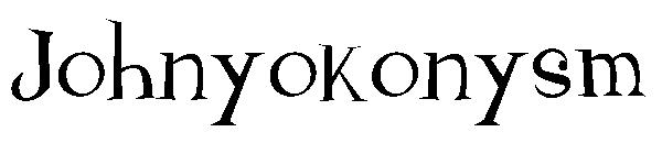 Johnyokonysm字体