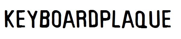 Keyboardplaque字体