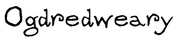 Ogdredweary字体
