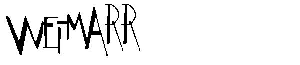 Weimarr字体