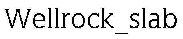 Wellrock_slab字体