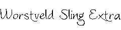 Worstveld Sling Extra字体