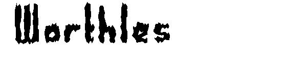 Worthles字体