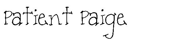 Patient Paige字体