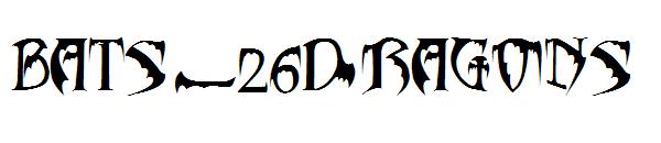 BATS_26DRAGONS字体