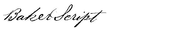 BakerScript字体