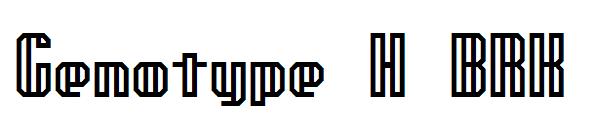 Genotype H BRK字体下载