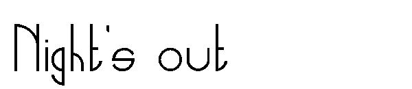 Night's out字体