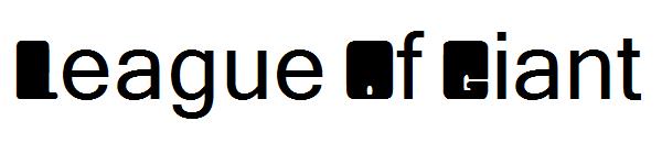 League Of Giant字体