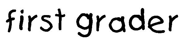first grader字体