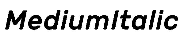 MediumItalic字体