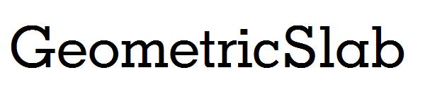 GeometricSlab字体