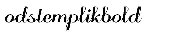 odstemplikbold字体