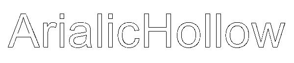 ArialicHollow字体
