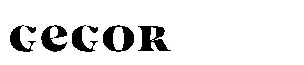Gegor字体