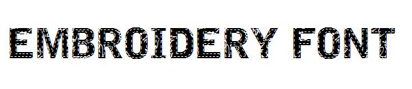 embroidery font字体