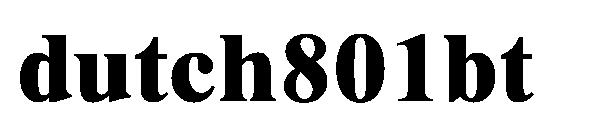dutch801bt字体