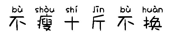 不瘦十斤不换字体字体