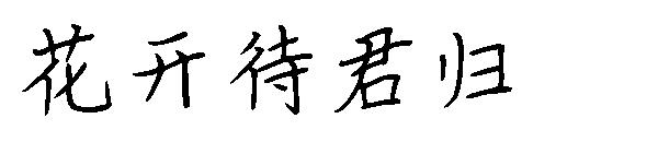 花开待君归字体