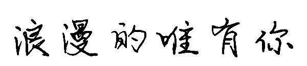 浪漫的唯有你字体