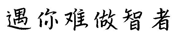 遇你难做智者字体