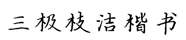 三极枝洁楷书