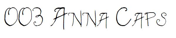 003 Anna Caps字体