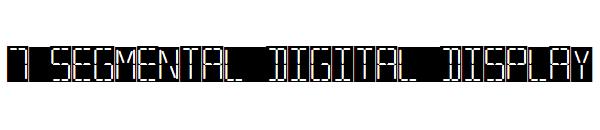7 Segmental Digital Display字体