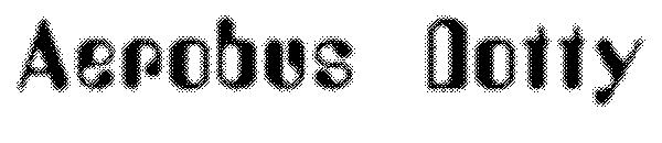 Aerobus Dotty字体