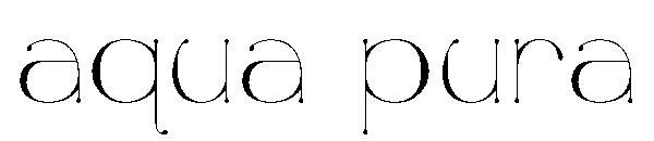 Aqua Pura字体