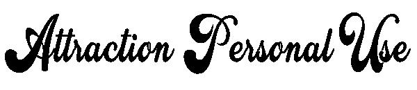 Attraction Personal Use字体