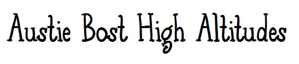 Austie Bost High Altitudes字体
