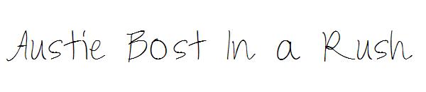 Austie Bost In a Rush字体