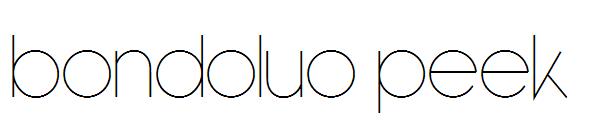 Bondoluo Peek字体