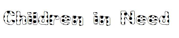 Children in Need字体