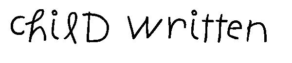 Child Written字体