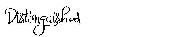 Distinguished字体
