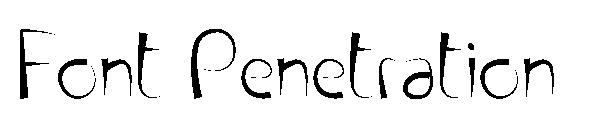 Font Penetration字体