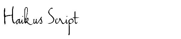 Haikus Script字体